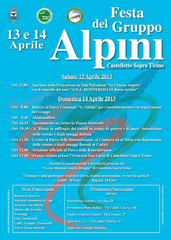 Il programma della festa Il programma della festa