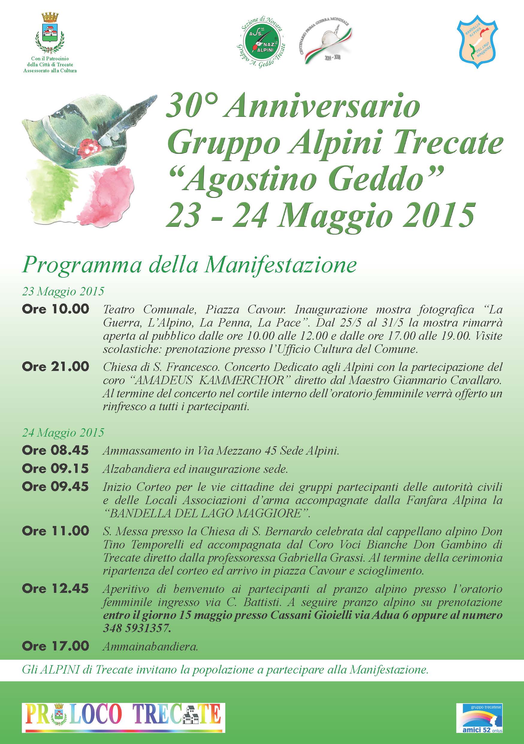 Il Programma della Festa Il Programma della Festa