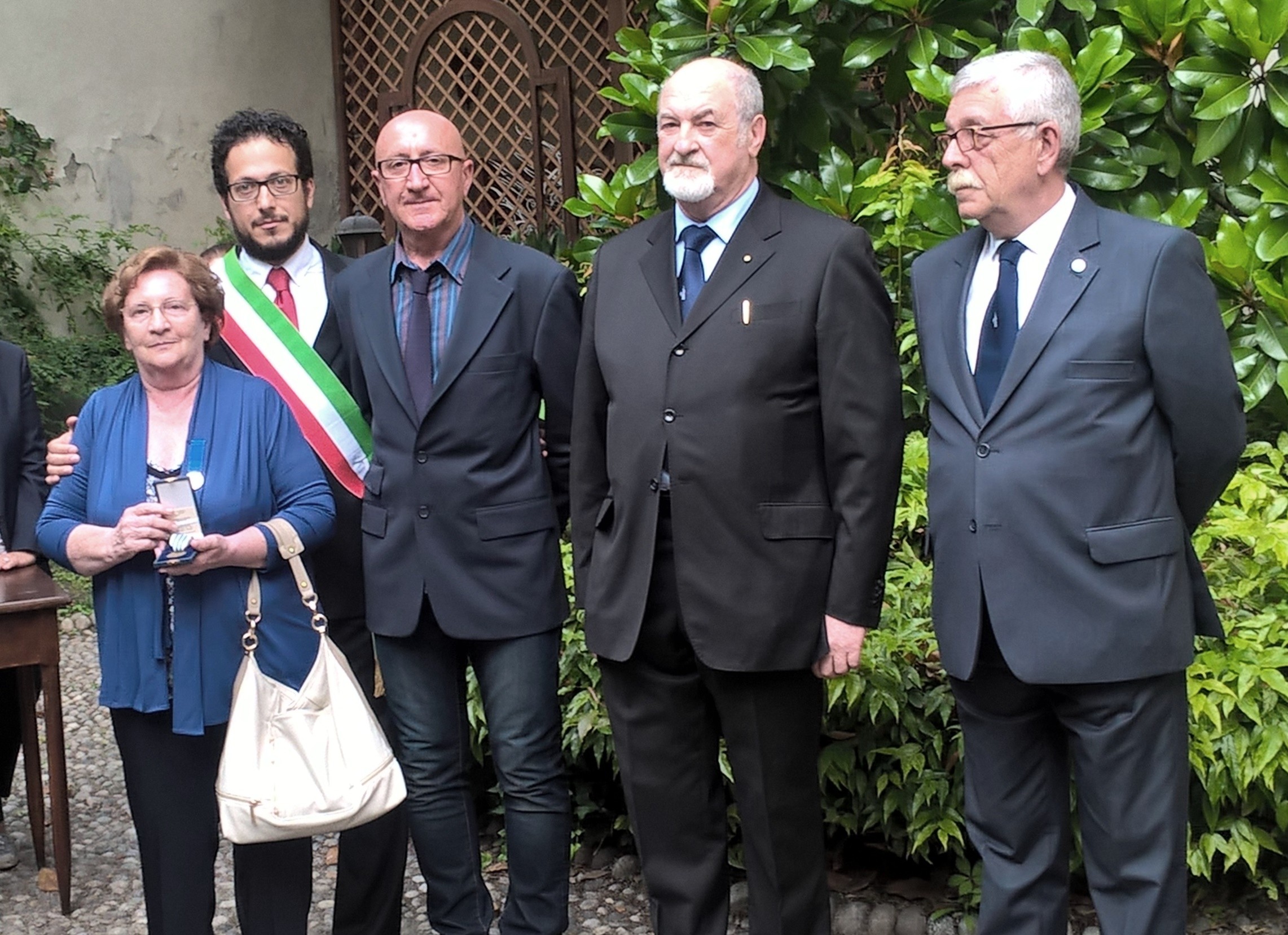 I Sigg. Franca e Giuseppe Orlandi con il Presidente Palombo, Riccardo Garavaglia e il Sindaco Alessio Biondo